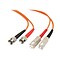StarTech 9.84 ST Male to SC Male Multi Mode Duplex Fiber Patch Cable, Orange