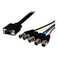 Comprehensive® Pro AV/IT Series 6 HD-15 VGA/BNC Jacks Male/Female Video Cable; Black