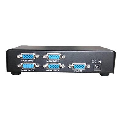 4XEM™ 4 Port 350 MHz VGA Video Splitter; Black