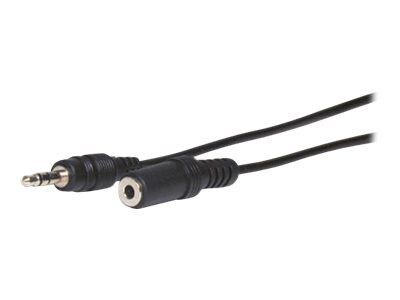 Comprehensive® Standard Series 10 Stereo 3.5 mm Mini Male/Female Audio Cable; Black