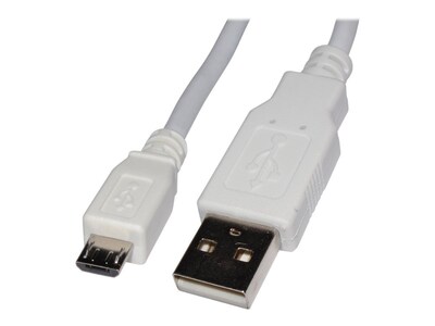 4XEM™ Data Transfer Cable; 3, Micro-USB to USB, White (4XMUSB3WH)