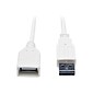 Tripp Lite 3 Universal Reversible Type-A USB/Type-A USB Male/Female Hi-Speed Extension Cable; White