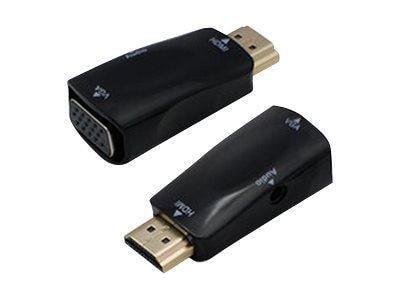 AddOn  HDMI Male to VGA Female Active Adapter; Black