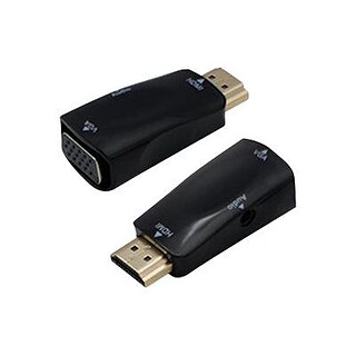 AddOn  HDMI Male to VGA Female Active Adapter; Black