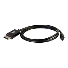 C2G® 54301 6 Mini DisplayPort to DisplayPort Male/Male Adapter Cable; Black