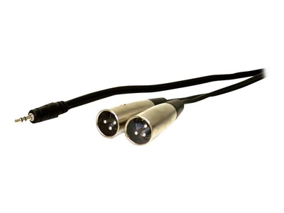 Comprehensive® Standard Series 10 General Purpose 3.5mm Mini-Phone Stereo to 2 x XLR Male/Male Y-Cable; Black