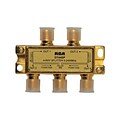 RCA® DH44SPR 2.4 GHz 4 Way Bi-Directional Signal Splitter, Gold