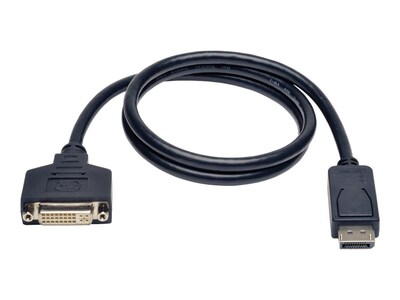 Tripp Lite DisplayPort to DVI Cable Adapter, Converter for DP-M to DVI-I-F, 3-ft