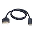 Tripp Lite DisplayPort to DVI Cable Adapter, Converter for DP-M to DVI-I-F, 3-ft
