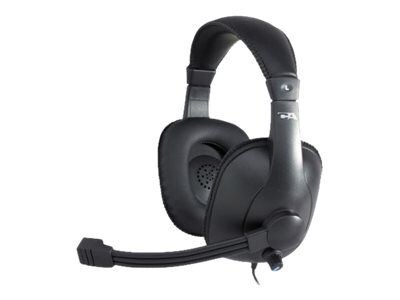 Cyber Acoustics AC-967 Over-the-Head Stereo Headset with Boom Microphone; Black
