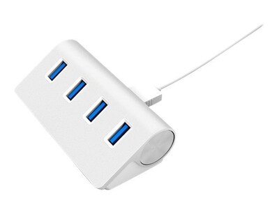 Sabrent  4 Port USB 3.0 Hub; Silver/ White