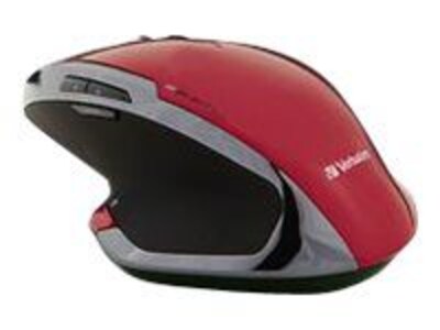 Verbatim ® 99021 USB Wireless Desktop 8-Buttons Deluxe Blue LED Mouse; Red