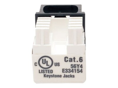 Tripp Lite Cat6/Cat5e 110 Style Punch Down Keystone Jack; Black, 10/Pack (N238-010-BK)