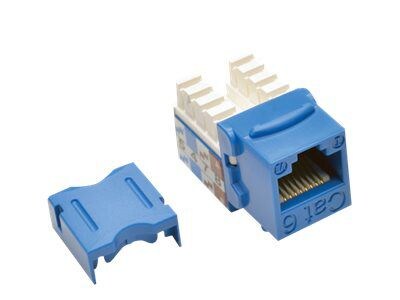 Tripp Lite Cat6/Cat5e 110 Style Punch Down Keystone Jack; Blue, 25/Pack (N238-025-BL)