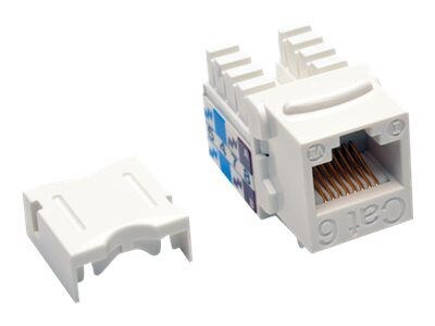 Tripp Lite Cat6/Cat5e 110 Style Punch Down Keystone Jack; White, 25/Pack (N238-025-WH)