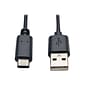 Tripp Lite 3' Type-A USB/Type-C USB Male/Male Hi-Speed Cable; Black (U038-003)