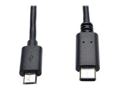 Tripp Lite 6 Type-C USB/Type-B Micro USB Male/Male Hi-Speed Cable; Black (U040-006-MICRO)