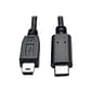 Tripp Lite USB 2.0 Hi-Speed Cable (5-Pin Mini-B Male to USB Type-C Male), 6-ft