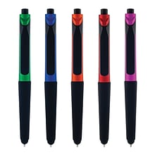 Monteverde One Touch Ballpoint Pen with Front Stylus, Assorted Colors, 12 pack (MV36170)