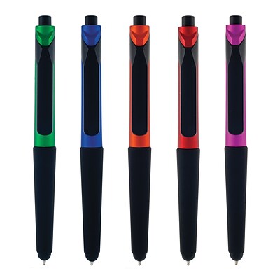 Monteverde One Touch Ballpoint Pen with Front Stylus, Assorted Colors, 12 pack (MV36170)
