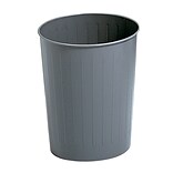 Safco Steel Trash Can with no Lid, Charcoal, 6 gal. (9604CH)