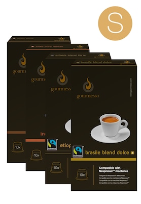 Gourmesso Espresso Coffee Capsules, Light, Medium & Dark Roast, 100/Bundle (11051)