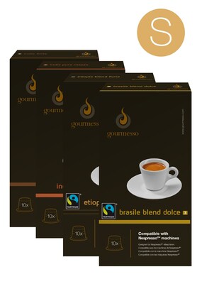 Gourmesso Coffee; Espresso Bundle - Small, 100 Nespresso compatible capsules
