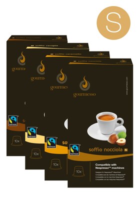 Gourmesso Flavor Espresso Coffee Capsules, Dark Roast, 90/Bundle (42006)