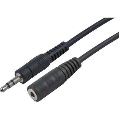 4XEM 4X35MF10 10L 3.5mm Stereo Mini Jack Male/Female Headphone Extension Cable; Black