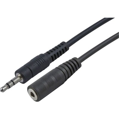 4XEM 4X35MF15 15 3.5mm Stereo Mini Jack Male/Female Headphone Extension Cable; Black