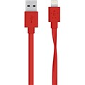 Belkin MIXIT 4 Flat Lightning to USB Cable; Red (F8J148BT04-RED)