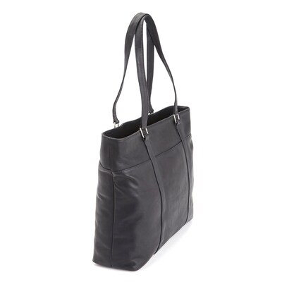 Royce Leather Carryall Womens Tote Bag, Black, Colombian Leather (657-BLACK-VL)