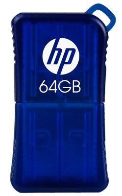 HP v165w P-FD64GHP165-GE 64GB USB 2.0 Flash Drive, Blue