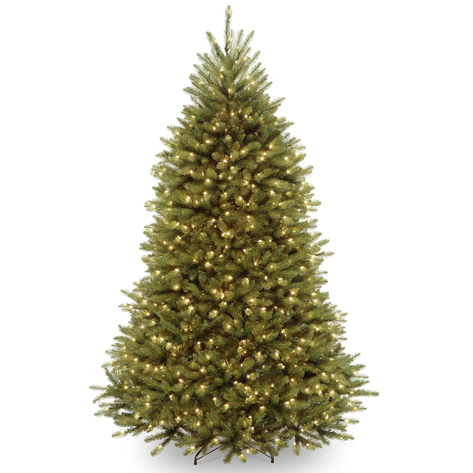 National Tree 6 1/2 Dunhill Fir Hinged Tree with 650 Clear Lights (DUH-65LO)