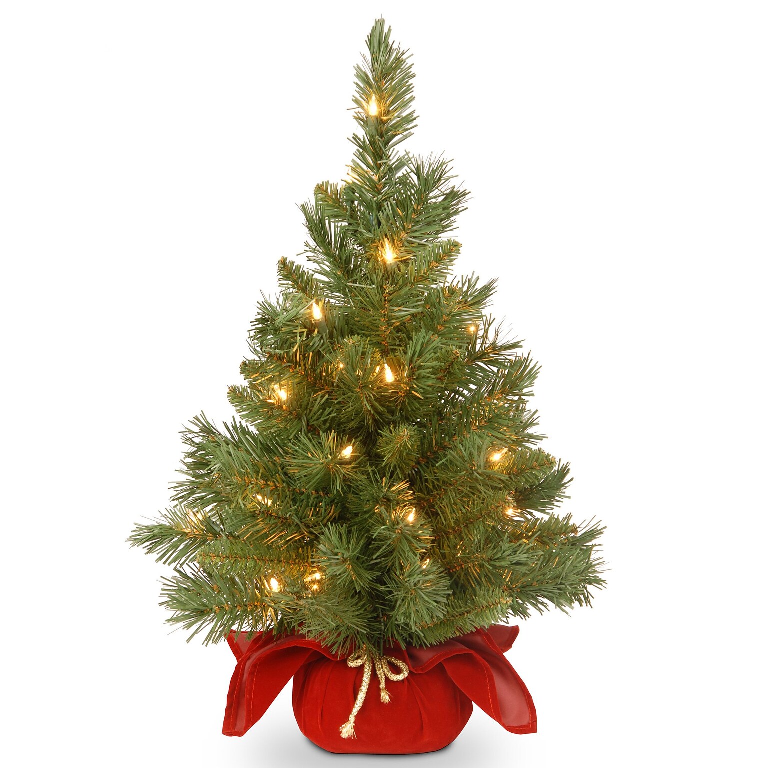National Tree 24 Majestic Fir Tree with Battery Operated Warm White LED Lights (MJ3-24BGLO-B1)