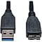Tripp Lite 1 Type-A USB/Type-B Micro USB Male/Male SuperSpeed Data Transfer Cable; Black (U326-001-