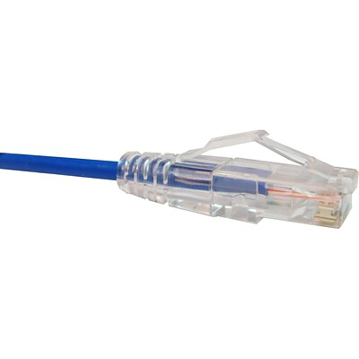 Unirise Clearfit Slim™ 7 RJ45Male/Male Cat6 Snagless Patch Cable, Blue