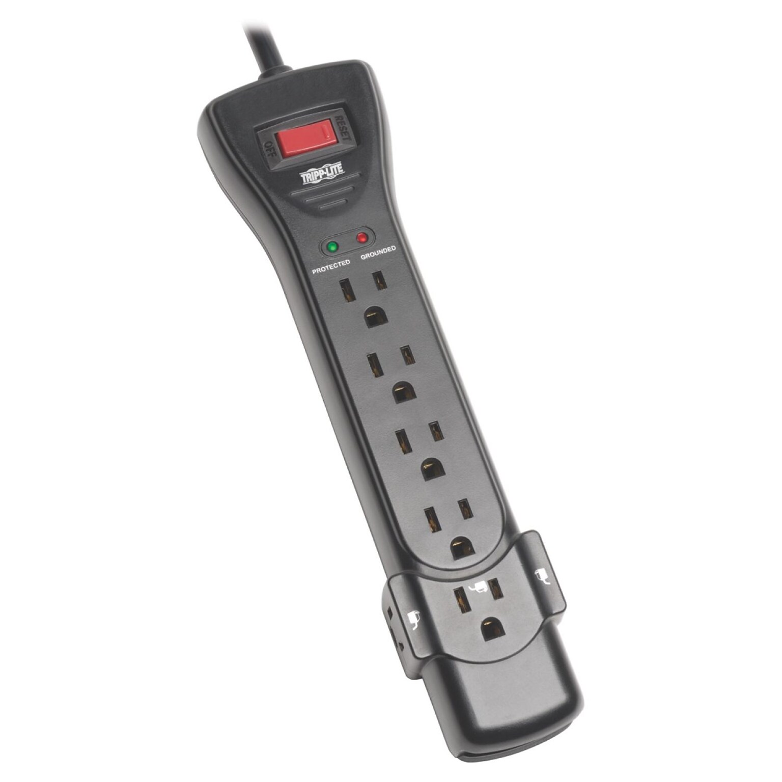 Tripp Lite SUPER725B 7-Outlet 2160 J Black Surge Protector; 25