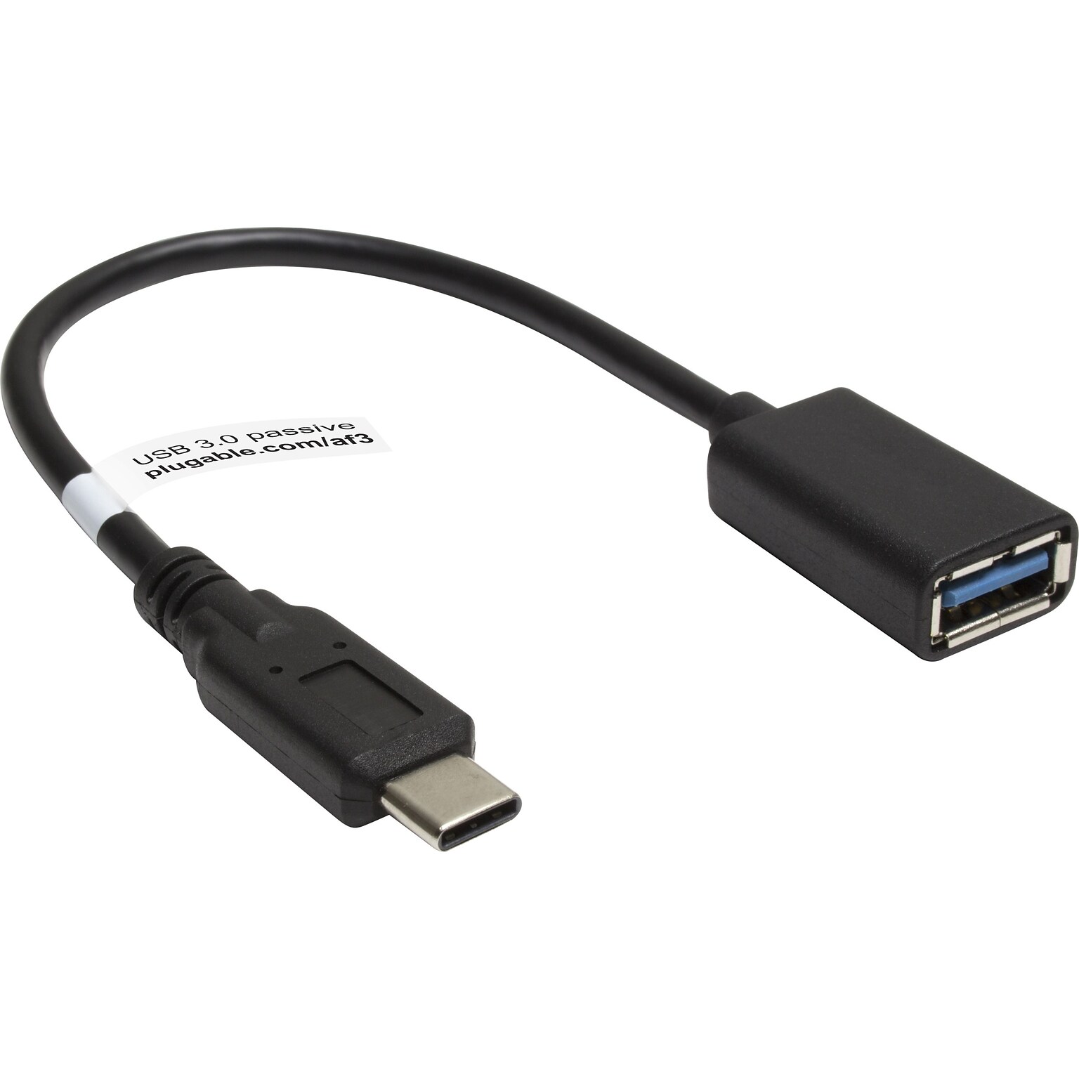 Plugable 6 USB 3.0 Type C to Type A Male/Female Passive Data Transfer Cable; Black (USBC-AF3)