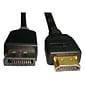 Unirise HDMIDP-06F-MM 6' DisplayPort/HDMI Audio/Video Cable, Black