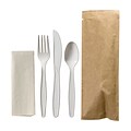 Hoffmaster Kraft Cutlery Pouch; Napkin, Knife, Fork, Spoon (pack of 100)