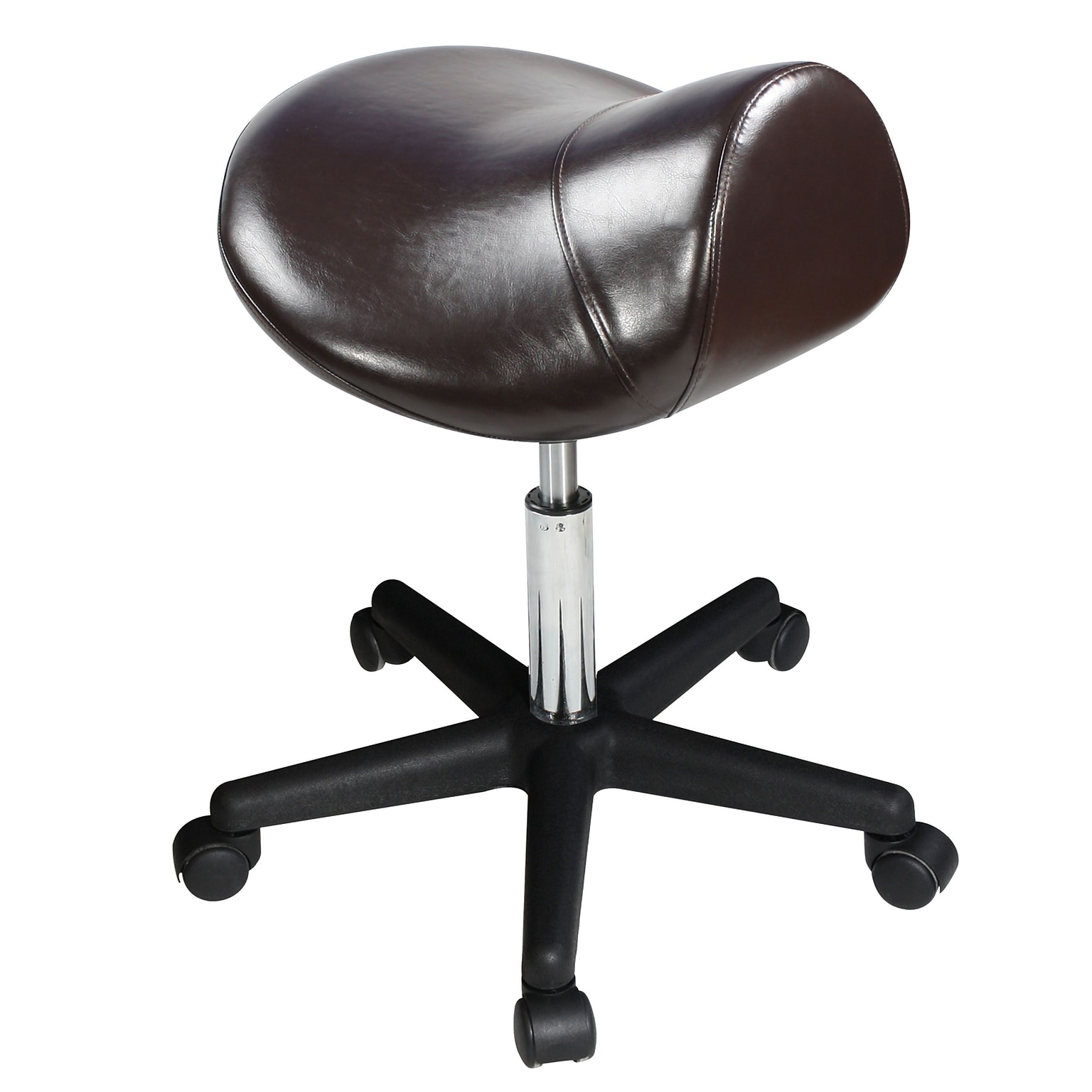 Master Massage Ergonomic Saddle Chair-Saddle Stool- Hydraulic Swivel Rolling Chair Coffee