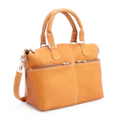 Royce Leather Lightweight Duffel Bag, Colombian Leather, Tan (636-TAN-VL)