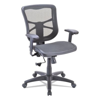 Alera® Elusion Mid-Back Mesh Task Chair with Mesh Seat, Black