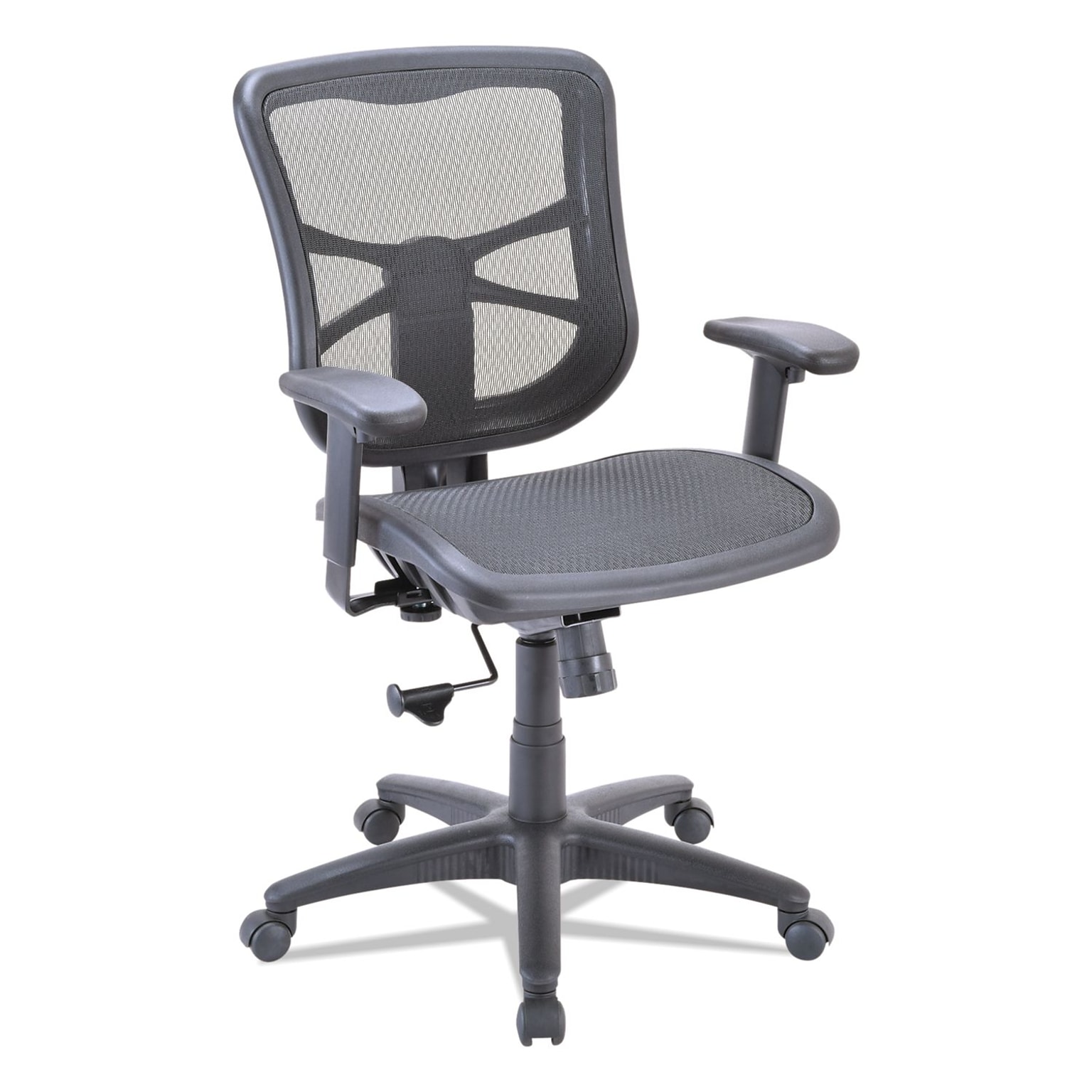 Alera® Elusion Mid-Back Mesh Task Chair with Mesh Seat, Black