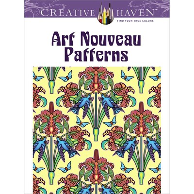 Creative Haven Art Nouveau Patterns Adult Coloring Book, Paperback