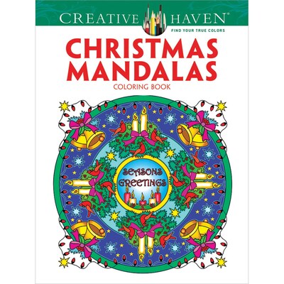 Creative Haven Christmas Mandalas Adult Coloring Book, Paperback