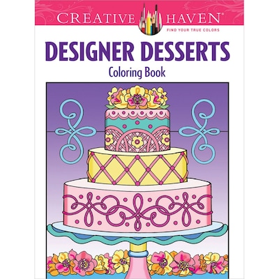 Creative Haven Designer Desserts Adult Coloring Book, Paperback