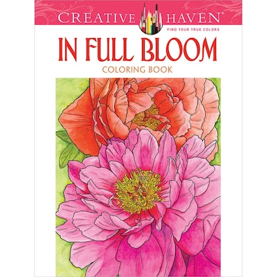 Creative Haven In Full Bloom Adult Coloring Book, Paperback