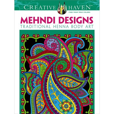 Creative Haven Mehndi Designs Adult Coloring Book, Paperback